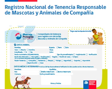 Chip de identificación Registro Nacional Mascotas